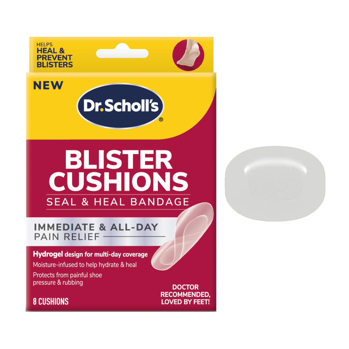 Blister Cushions Seal & Heal Bandage with Hydrogel Technology